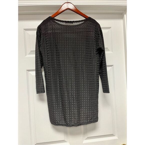 Zara W&B Collection Square Texture Tunic Top sz M - Picture 6 of 7